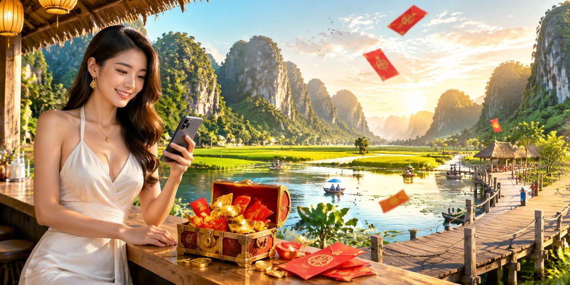 Phụ nữ Việt Nam tại Ninh Bình nhận phong bì đỏ thưởng và kiểm tra tài khoản cá cược